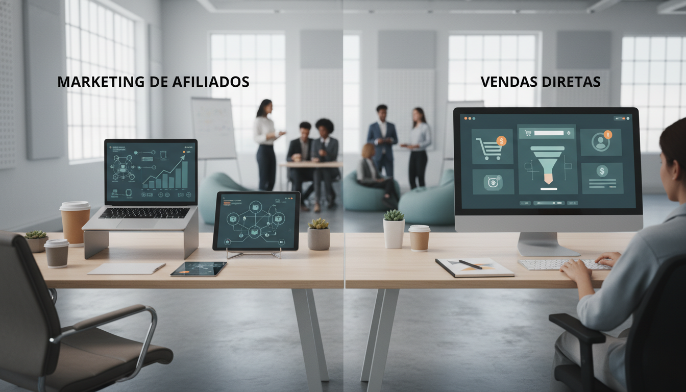 Comparação: Marketing de Afiliados vs. Vendas Diretas