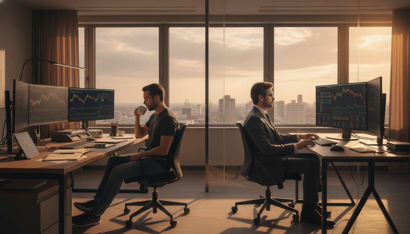 Comparação: Trader Autônomo vs Trader de Instituições