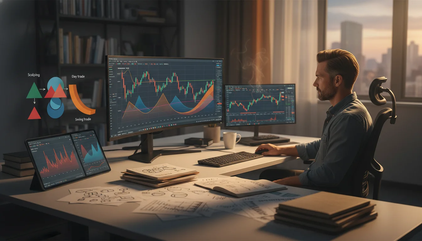 Scalping vs Day Trade vs Swing Trade: Guia Completo 2026